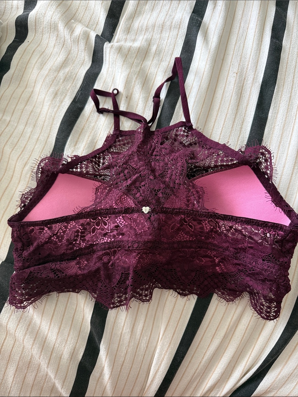 Lace Bralette & Bikini Set - Plum - Picture 4 of 4